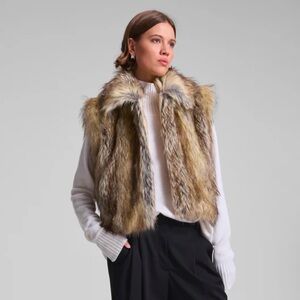 NWT A.L.C. Faux fur coyote vest